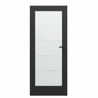 Drzwi wewnętrzne - Skrzydło drzwiowe pokojowe Verte Home B5 90 prawe czarne Porta - miniaturka - grafika 1