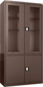 Meble i wyposażenie gabinetów medycznych - MDW/2s.8017 szafa lekarska 2-skrzydłowa 2-komorowa brązowa - miniaturka - grafika 1
