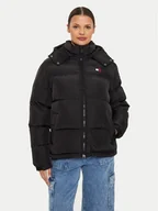 Kurtki damskie - Tommy Jeans Kurtka puchowa Alaska DW0DW18610 Czarny Regular Fit - miniaturka - grafika 1