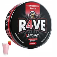 Gumy do żucia, lizaki, dropsy - STRAWBERRY SHAKE/TRUSKAWKA Woreczki Energetyczne R4VE Snusy z Kofeina 100mg - miniaturka - grafika 1