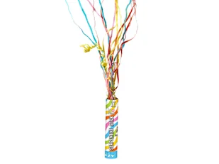Tuba strzelająca - kolorowe serpentyny - 20 cm - 1 szt. - Dekoracje sali - miniaturka - grafika 1