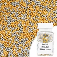 Dodatki do ciast w proszku - Posypka cukrowa MACZEK PERŁOWY SREBRNO-ZŁOTY Sweet Decor, 50 g - miniaturka - grafika 1
