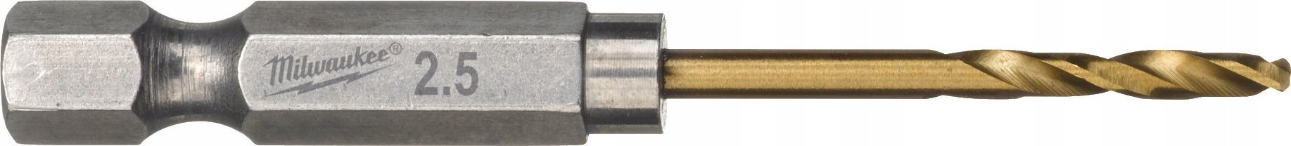 Milwaukee Wiertło METAL DRILL HSS-G TIN 2.5mm HEX 10 pcs.