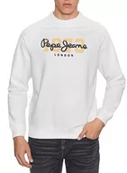 Bluzy męskie - Pepe Jeans Bluza męska Meier, Biały (nie biały), S - miniaturka - grafika 1