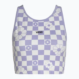 Top damski Vans Longline Racerback Bralette Floral checkerboard/sweet lavender - Sport OUTLET - miniaturka - grafika 1
