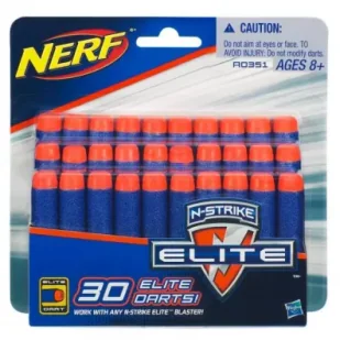 PROMO NERF Elite distance zestaw 30 niebieskich strzałek A0351 p6 HASBRO Outlet - Zabawki militarne - miniaturka - grafika 1