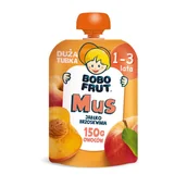 Desery dla dzieci - Bobo Frut - Mus jabłko brzoskwinia 1 - 3 lata - miniaturka - grafika 1
