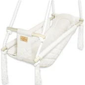 Leżaczki i huśtawki - Kołyska - leżaczek - huśtawka dla dziecka - do domu i ogrodu VELVET - ECRU - miniaturka - grafika 1