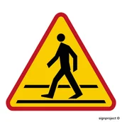 Systemy ekspozycyjne i znaki informacyjne - SA016 PRZEJŚCIE DLA PIESZYCH, PN - PŁYTA PCV 1MM; (600X600MM) - miniaturka - grafika 1