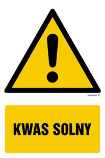 GF053 KWAS SOLNY, TS - PŁYTA TD FOTOLUMINESCENCYJNA; (100X150MM) - Tablice BHP - miniaturka - grafika 1