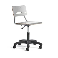 Podnóżki, podpórki, podkładki - Krzesło z regulacją wysokości LEGERE, większe siedzisko, W 430-550 mm, szary - miniaturka - grafika 1