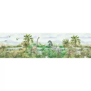 Dekoracyjny pas samoprzylepny DINO, 0,138 x 5 m - Wyposażenie pokoiku dziecięcego - miniaturka - grafika 1