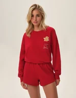 Piżamy damskie - Piżama Fawn 41900-33X Czerwona Czerwony, XXL - miniaturka - grafika 1