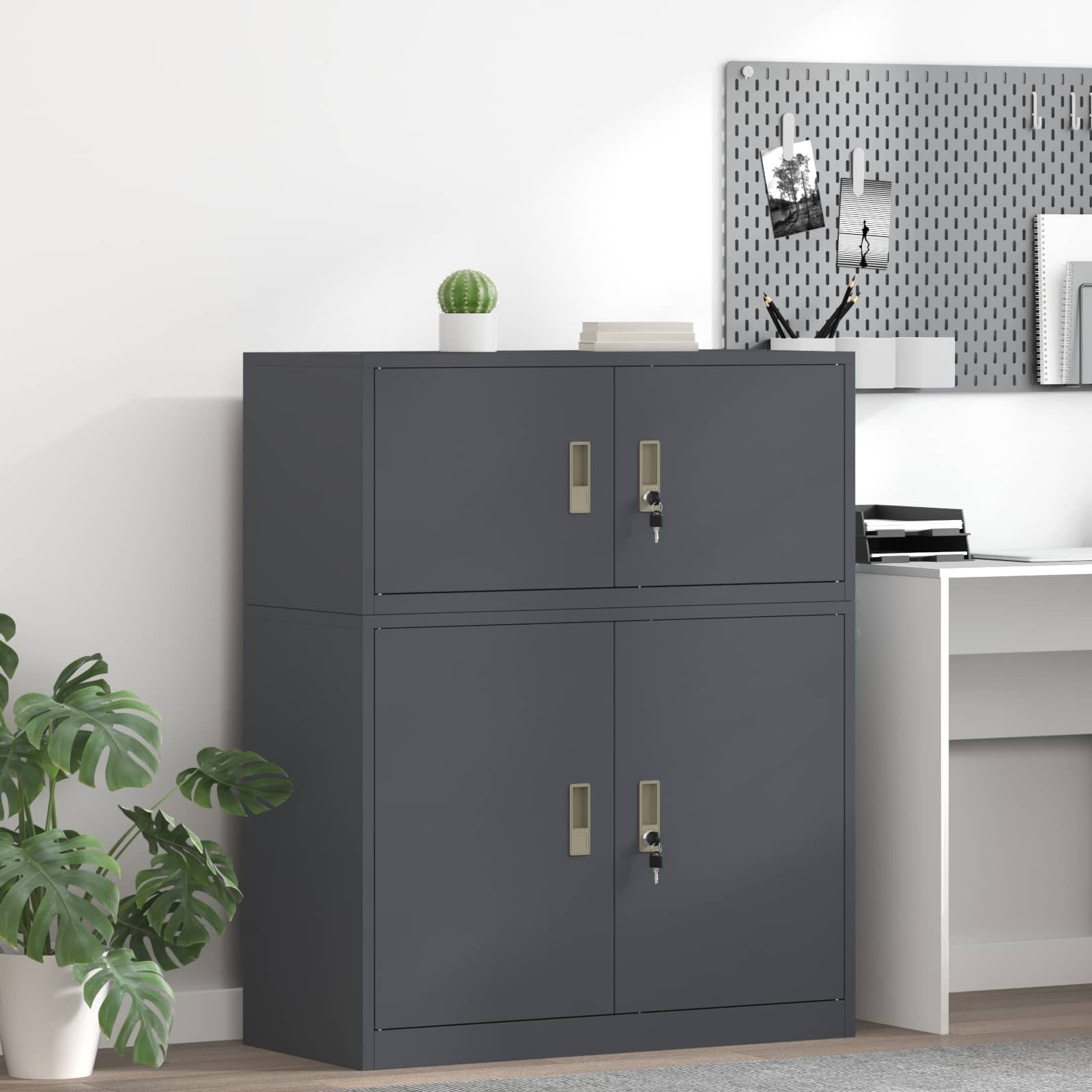 vidaXL Szafka do przechowywania Antracyt 90 x 40 x 40 cm Stal