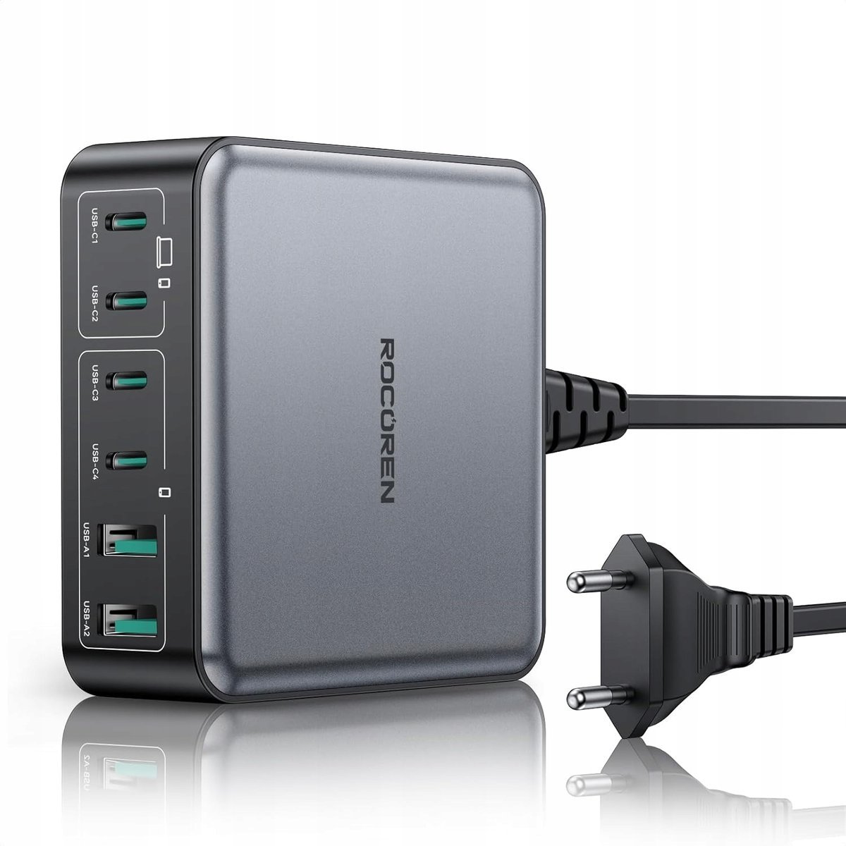 Rocoren 270W GaN - Stacja Ładowania USB-C do Laptopa, Telefonu i Tabletu