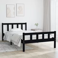 Łóżka - vidaXL Rama łóżka czarna lite drewno sosnowe 90 x 200 cm 810071 - miniaturka - grafika 1
