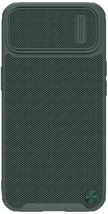 Nillkin Textured S Case etui iPhone 14 Pro Max pancerny pokrowiec z osłoną na aparat ciemnozielone - Etui i futerały do telefonów - miniaturka - grafika 1