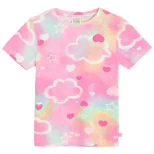 Cool Club, T-shirt dziewczęcy, prążkowany, różowy - Koszulki dla dziewczynek - miniaturka - grafika 1