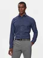 Koszule męskie - Michael Kors Koszula MK0DS01368 Granatowy Regular Fit - miniaturka - grafika 1
