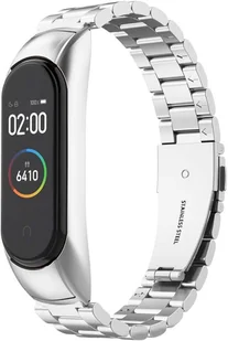 ETUI DO ZEGARKA XIAOMI MI BAND 4 SREBRNE Z BRANSOLETĄ STAL NIERDZEWNA - Akcesoria do smartwatchy - miniaturka - grafika 1