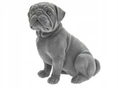 Figurki dekoracyjne - FIGURKA PIES MOPS W POZYCJI SIEDZĄCEJ - ELEGANCKA DEKORACJA - miniaturka - grafika 1