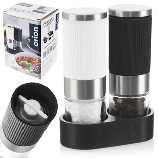 Młynki ręczne do pieprzu i soli młynek ręczny na stojaku zestaw 2-ele ORION 155113 - Młynki do soli i pieprzu - miniaturka - grafika 1