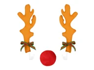 Pozostałe akcesoria świąteczne - Dekoracja na samochód Rogi i nos renifera jasnobrązowe - 1 kpl. - miniaturka - grafika 1