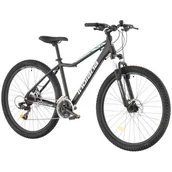 Rowery - Rower górski MTB INDIANA X-Pulser 2.7 D15 27.5 cali damski Czarno-miętowy - miniaturka - grafika 1