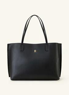 Tommy Hilfiger Torba Shopper Distinct Z Saszetką schwarz - Torebki damskie - miniaturka - grafika 1
