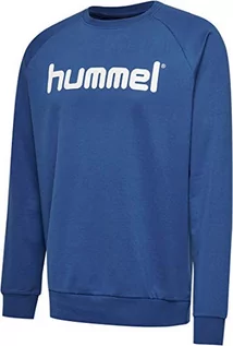 Bluzy męskie - Hummel Hmlgo Cotton bluza męska z logo niebieski niebieski (True Blue) M - grafika 1