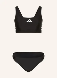 Adidas Góra Od Bikini Bustier 3-Streifen schwarz - Stroje kąpielowe - miniaturka - grafika 1