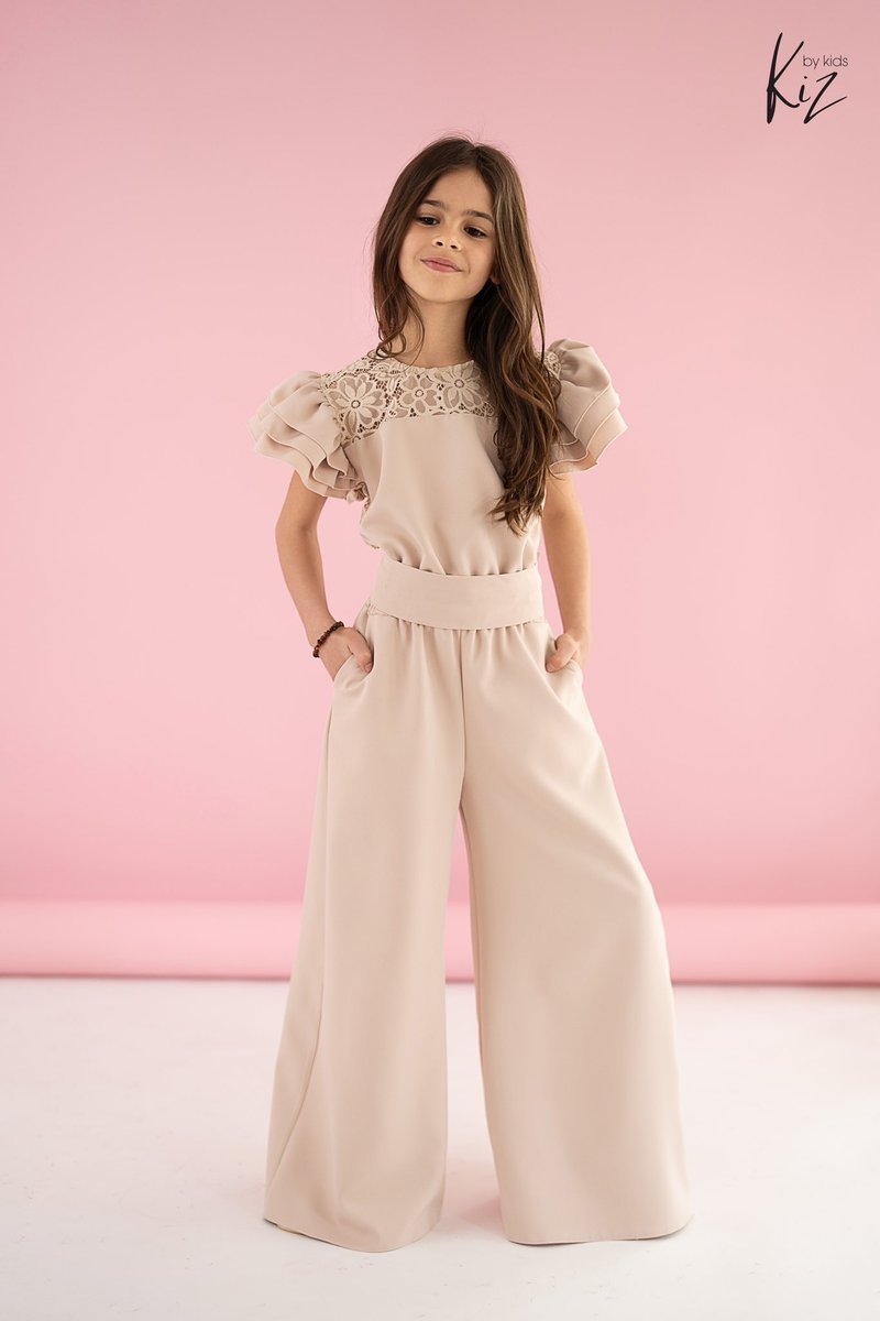 Kombinezon dziewczęcy komunia wesele Kiz By Kids beżowy rozmiar 164