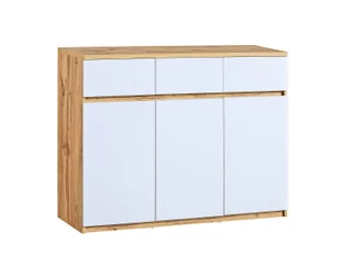 Komoda Arca 6 3D3S Dąb Wotan / Biel Arktyczna - Inne meble do salonu - miniaturka - grafika 1