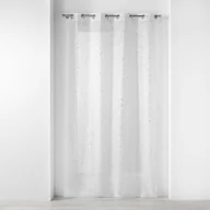 Firany - FIRANA GOTOWA NA PRZELOTKACH DO SALONU SREBRNY WZÓR FIRANKA WOAL 140x240 - miniaturka - grafika 1