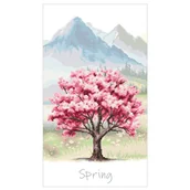 Pasmanteria - Haft krzyżykowy - Zestaw do haftu - Cztery pory roku - Wiosenne drzewo - miniaturka - grafika 1