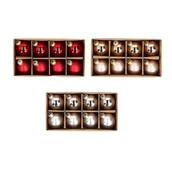 Bombki - Zestaw bombek szklanych 5 cm połysk / mat 8 sztuk mix - miniaturka - grafika 1