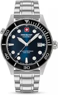 Zegarki męskie - Zestaw męski SWISS MILITARY SMWGH0004001-SET granatowy dodatkowy pasek - miniaturka - grafika 1