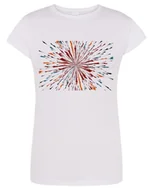 Koszulki i topy damskie - T-Shirt damski kolorowy nadruk Abstrakcja r.M - miniaturka - grafika 1
