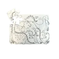 Zabawki kreatywne - Białe Puzzle 12 el. wodoodporne do kolorowania Strigo Dinozaury duże - miniaturka - grafika 1