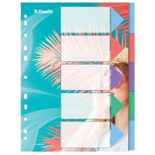 Przekładki Colour"Breeze PP A4, 5 przekładek - Przekładki do segregatorów - miniaturka - grafika 1