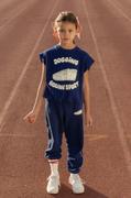 Koszulki dla dziewczynek - Mini Rodini top bawełniany dziecięcy Jogging kolor brązowy z nadrukiem - miniaturka - grafika 1