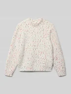 Swetry dla dziewczynek - Sweter z dzianiny o kroju regular fit ze stójką model ‘GLUDI’ - miniaturka - grafika 1