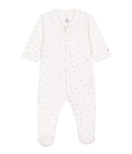 Petit Bateau Piżama Śpi Dobrze z Zamkiem Unisex-Bimbi, Biały Marshmallow/Szary, 9 miesięcy - Śpiochy dla niemowląt - miniaturka - grafika 1