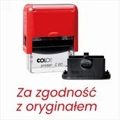 Pieczątki - Pieczątka, pieczątki ZA ZGODNOŚĆ Z ORYGINAŁEM nowa, 14x36, Colop 20 - miniaturka - grafika 1