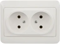 Gniazdka elektryczne - DOUBLE SOCKET WITHOUT EARTH - miniaturka - grafika 1