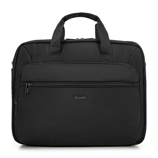 Męska torba na laptopa 15,6’’ z kieszenią czarna - Torebki damskie - miniaturka - grafika 1