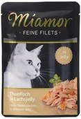 Mokra karma dla kotów - Miamor Feine Filets In Jelly Pouch Thunfisch In Lachsjelly, 24Er Pack (24 X 100 G) - miniaturka - grafika 1