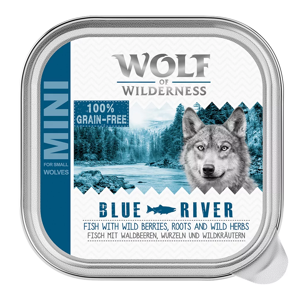 Wolf of Wilderness Adult, tacki 6 x 150 g  - Blue River, ryba