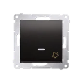 Wyłączniki światła i elektryczne - Kontakt KONTAKT_SIMON Przycisk zwierny dzwonek z podświetleniem SIMON 54 Antracyt DD1AL.01/48 - miniaturka - grafika 1