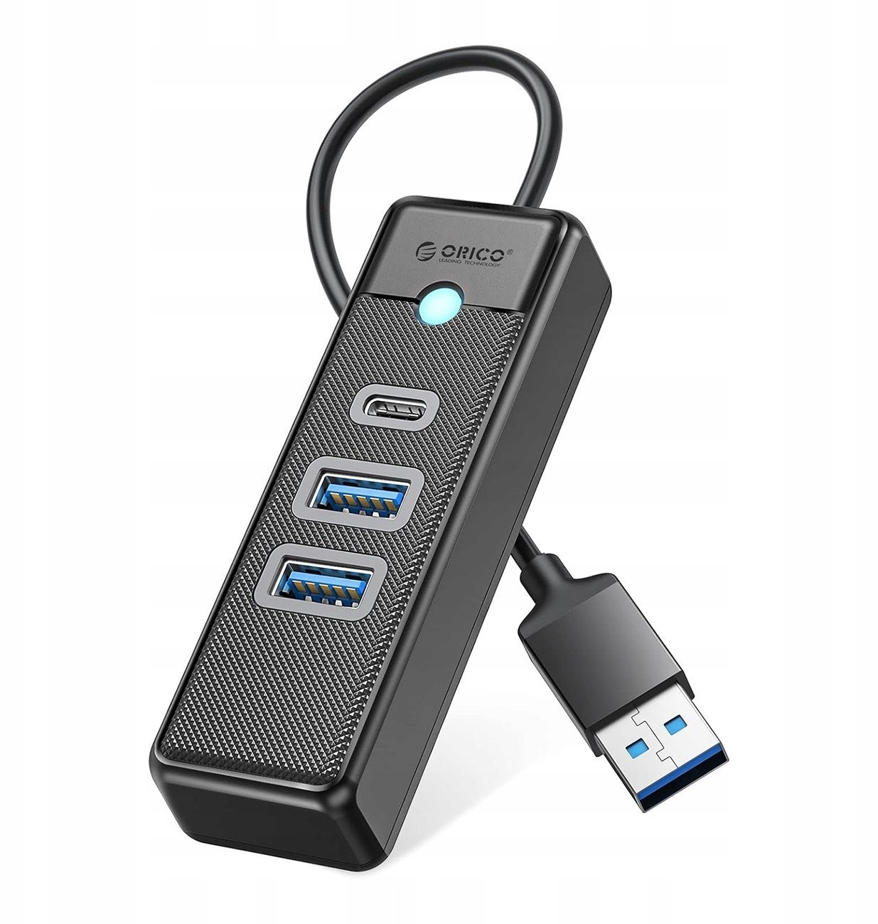 HUB USB Orico PWC2U-U3 3-portowy 2x USB-A 3.0 1x USB-C 3.0 1 m - czarny 6941788855366